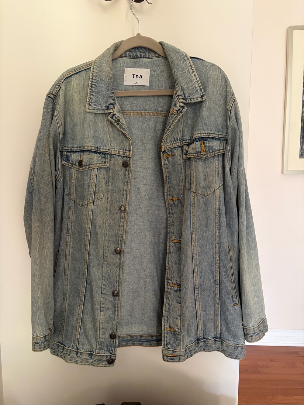 TNA Light Blue Men's Denim Jacket - Casual Button-Front